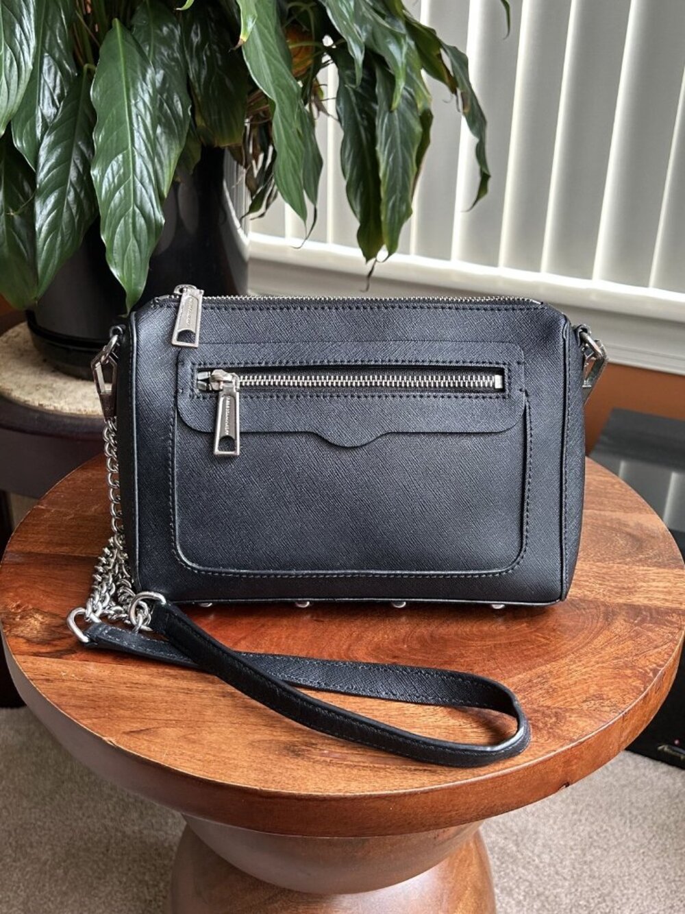 REBECCA MINKOFF Leather Crossbody Bag, Black